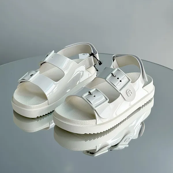 Dép Sandal Nữ Gucci Isla Buckled Rubber Sandals Màu Trắng Size 38 - Dép - Vua Hàng Hiệu