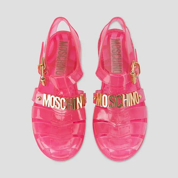 Dép Sandal Nữ Moschino Jelly In Pink MA16501GDAM21610 Màu Hồng Size 36