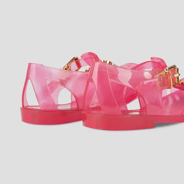 Dép Sandal Nữ Moschino Jelly In Pink MA16501GDAM21610 Màu Hồng Size 36