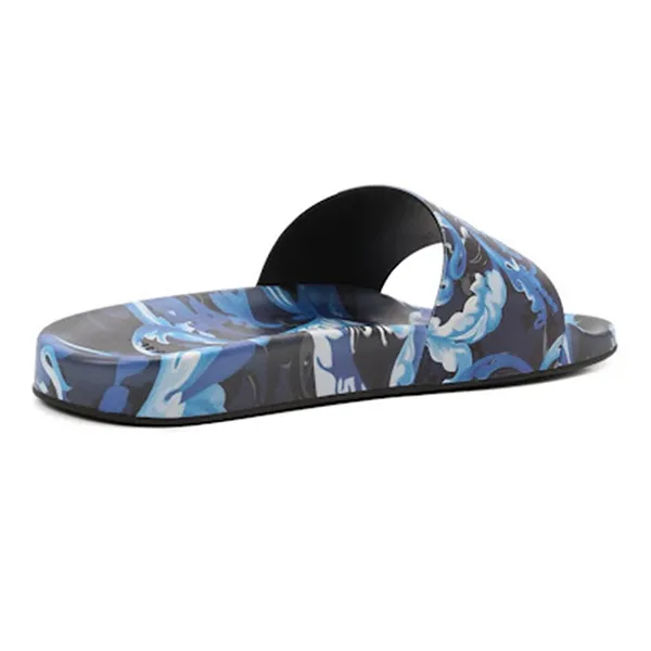 Dép Versace Blue Baroccoflage Slides Màu Xanh Size 41
