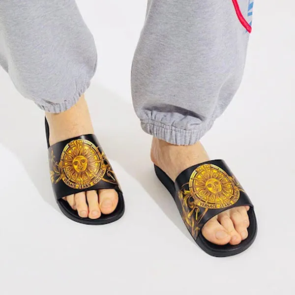 Dép Versace Nam Shoes G89 Black/Gold Màu Đen Vàng Size 43 - Dép - Vua Hàng Hiệu