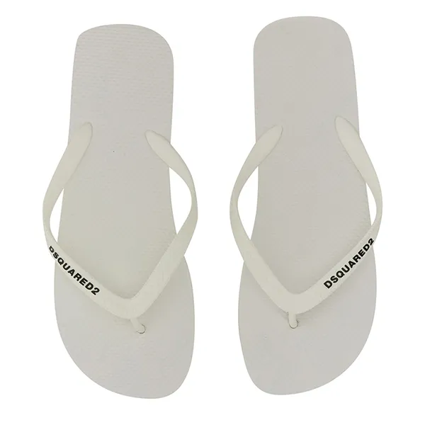 Dép Xỏ Ngón Dsquared2 Rubber Sandal Màu Trắng Size 42 - Dép - Vua Hàng Hiệu