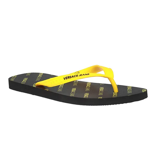 Dép Xỏ Ngón Nam Versace Jeans Couture Yellow Branded Flip-Flops E0GTBSQ1 Màu Đen Vàng Size 41 - Dép - Vua Hàng Hiệu