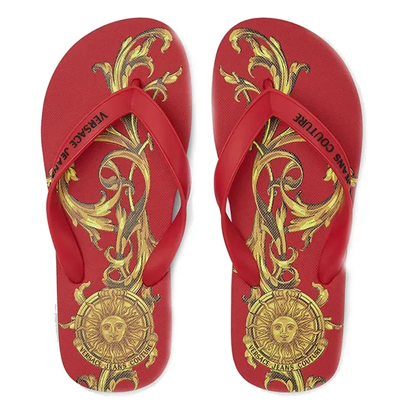 Dép Xỏ Ngón Nam Versace Jeans Couture Men's Shoes 72VA3SQ7 Màu Đỏ Size 39