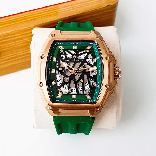 Đồng Hồ Nam Christian Van Sant Odyssey Watch CV6187 Màu Xanh Lá