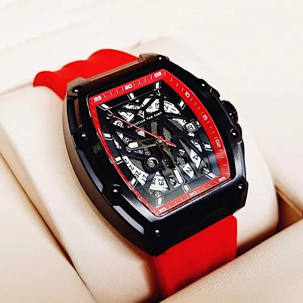 Đồng Hồ Nam Christian Van Sant Odyssey Watch CV6197 Màu Đỏ