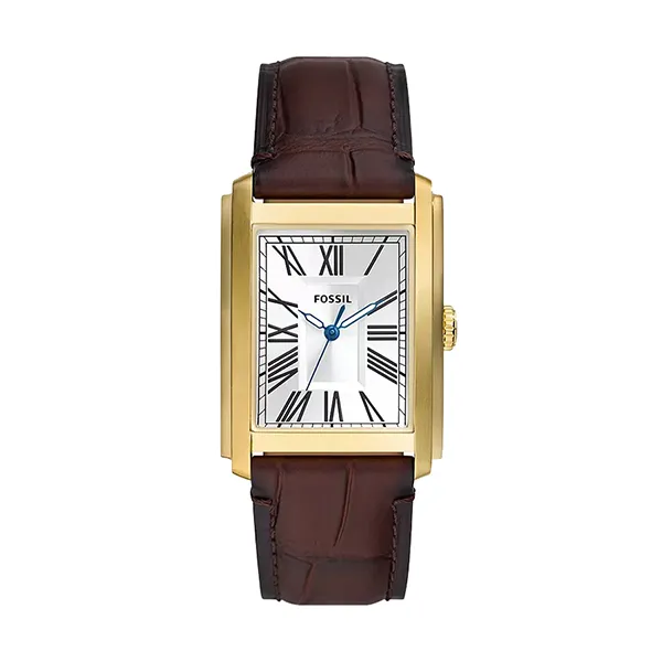 Đồng Hồ Nam Fossil Carraway Dây Da FS6011 Màu Nâu Vàng