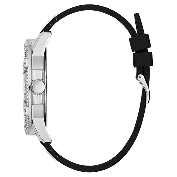 Đồng Hồ Nam Guess Mens Black Silver Tone Multi-Function Watch GW0537G1 Màu Đen