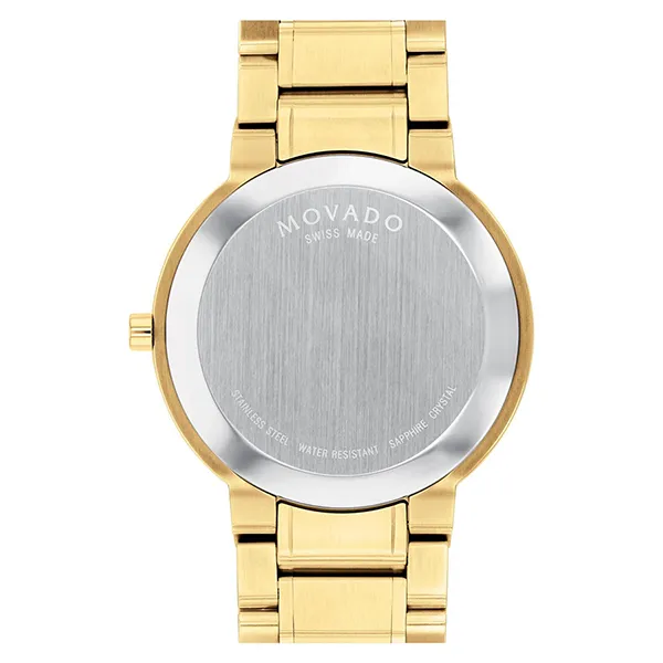 Đồng Hồ Nam Movado Stiri Quartz Black Dial Men's Watch 0607279 Màu Vàng Gold