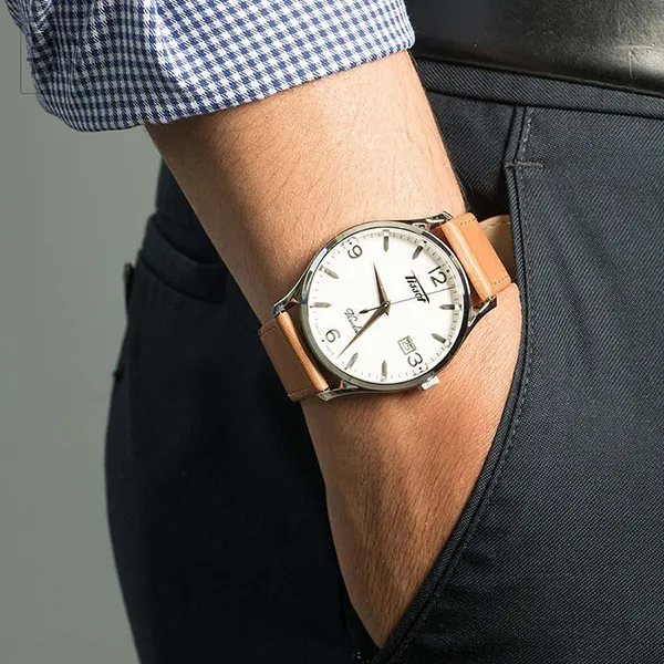 Đồng Hồ Nam Tissot Heritage Visodate T118.410.16.277.00 Màu Nâu Cam