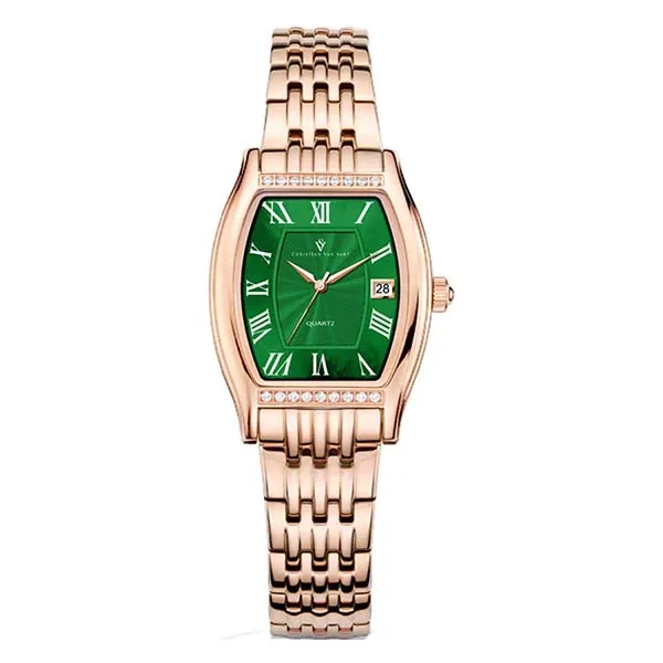 Đồng Hồ Nữ Christian Van Sant Gemma Green Dial Ladies Watch CV2454 Màu Vàng Hồng - Đồng hồ - Vua Hàng Hiệu