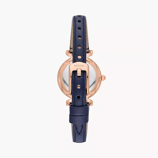 Đồng Hồ Nữ Fossil Carlie Dây Da ES5295 Màu Xanh Navy