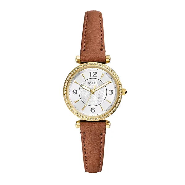 Đồng Hồ Nữ Fossil Carlie Dây Da ES5297 Màu Nâu
