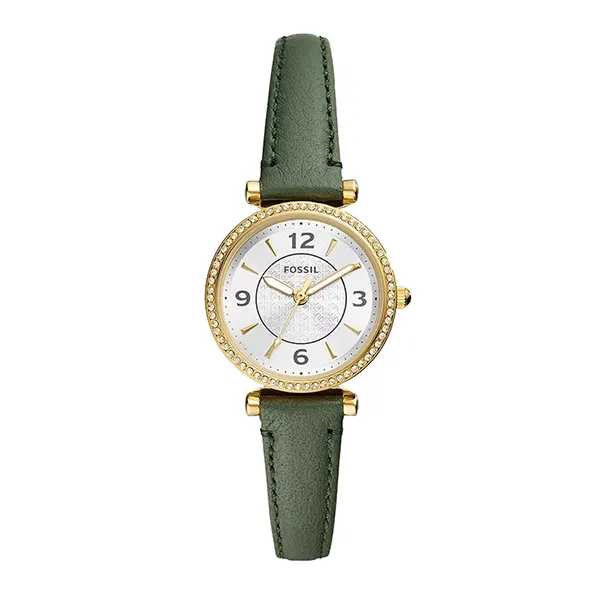Đồng Hồ Nữ Fossil Carlie ES5298 Dây Da Màu Xanh