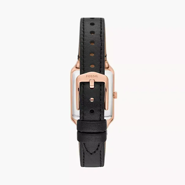 Đồng Hồ Nữ Fossil Raquel Dây Da ES5310 Màu Đen/Vàng Hồng