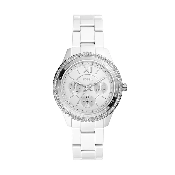 Đồng Hồ Nữ Fossil Stella Dây Ceramic CE1113 Màu Trắng - Đồng hồ - Vua Hàng Hiệu