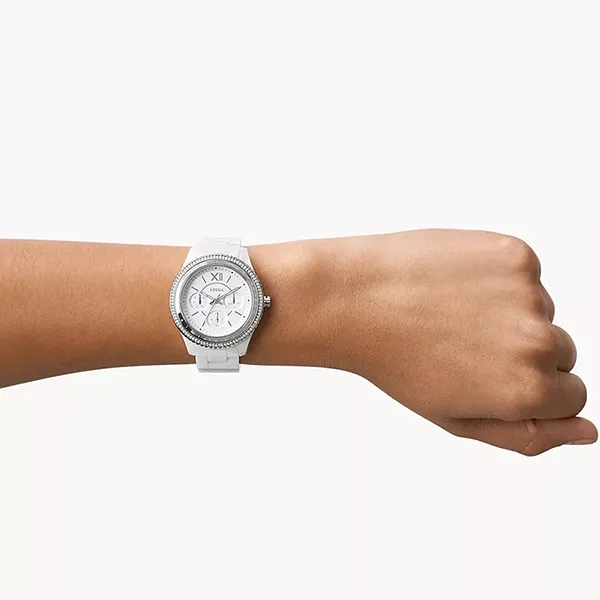 Đồng Hồ Nữ Fossil Stella Dây Ceramic CE1113 Màu Trắng - Đồng hồ - Vua Hàng Hiệu