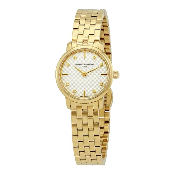 Đồng Hồ Nữ Frederique Constant Slimline Watch FC200STDS5B Màu Vàng Gold