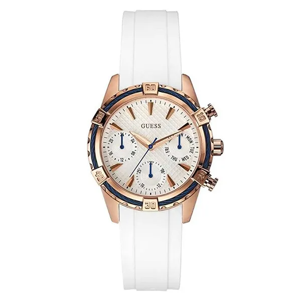 Đồng Hồ Nữ Guess White Dial Silicone Band Watch W0562L1 Màu Trắng - Đồng hồ - Vua Hàng Hiệu