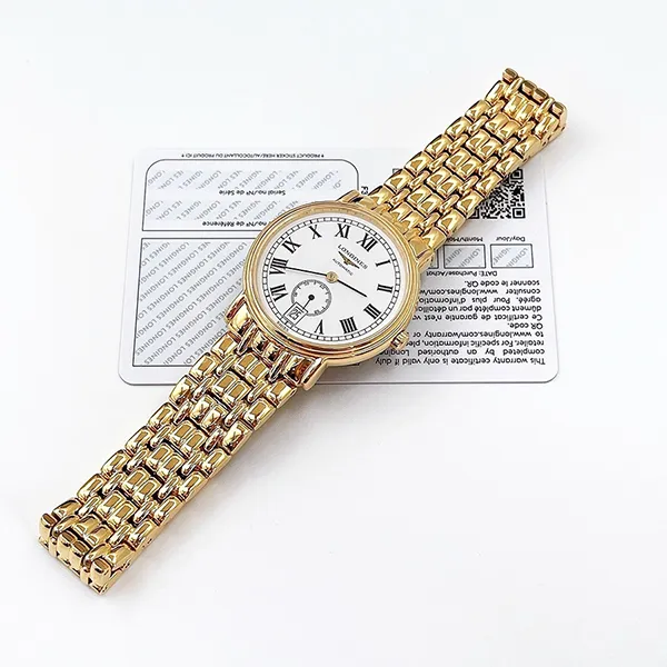 Đồng Hồ Nữ Longines Presence Automatic Watch L4.804.2.11.8 Màu Vàng Gold