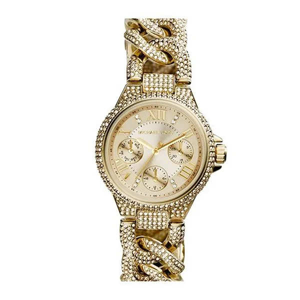 Đồng Hồ Nữ Michael Kors MK Camille Mini Champagne Watch 34mm Màu Vàng Gold
