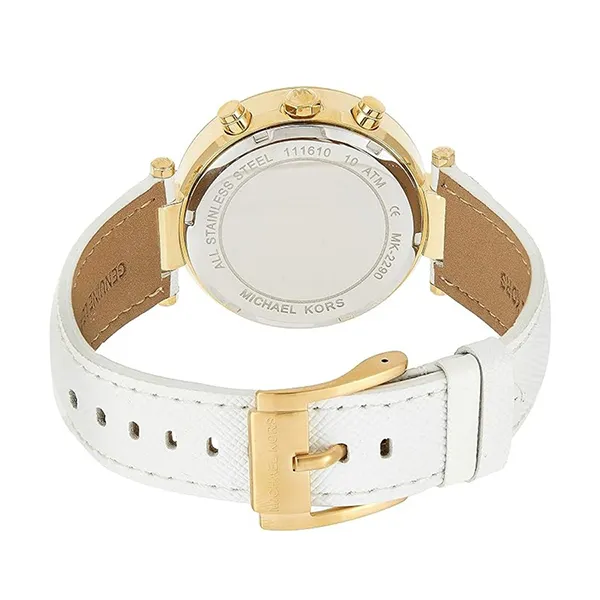 Đồng Hồ Nữ Michael Kors Parker Chronograph Watch MK2290 Màu Trắng