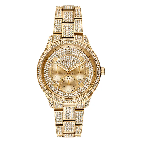 Đồng Hồ Nữ Michael Kors Pavé Gold-Tone Runway Watch MK6627 Màu Vàng Gold