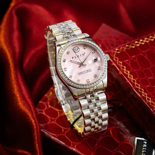 Đồng Hồ Nữ Philipp Plein Date Superlative PWYAA0123 Màu Hồng Bạc