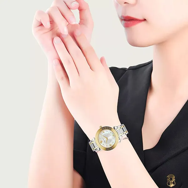 Đồng Hồ Nữ Versace Daphnis Swiss Quartz Watch V16060017 Màu Bạc/Vàng Gold - Đồng hồ - Vua Hàng Hiệu