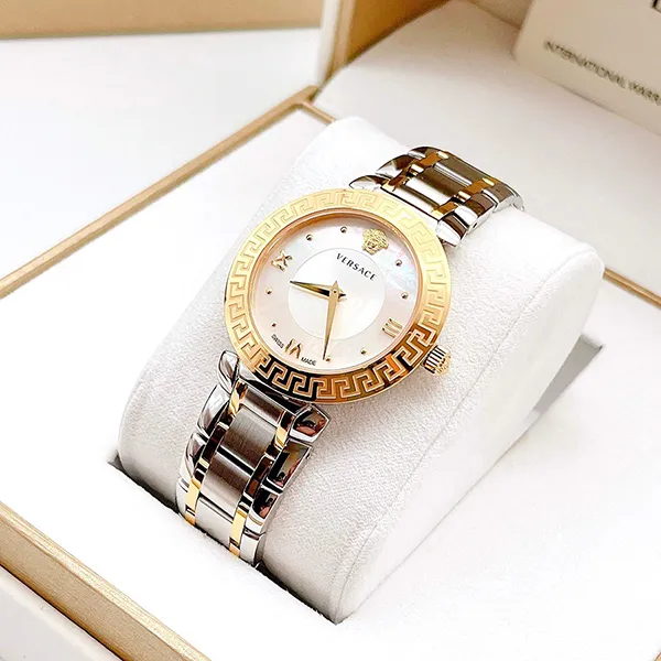 Đồng Hồ Nữ Versace Daphnis Swiss Quartz Watch V16060017 Màu Bạc/Vàng Gold - Đồng hồ - Vua Hàng Hiệu