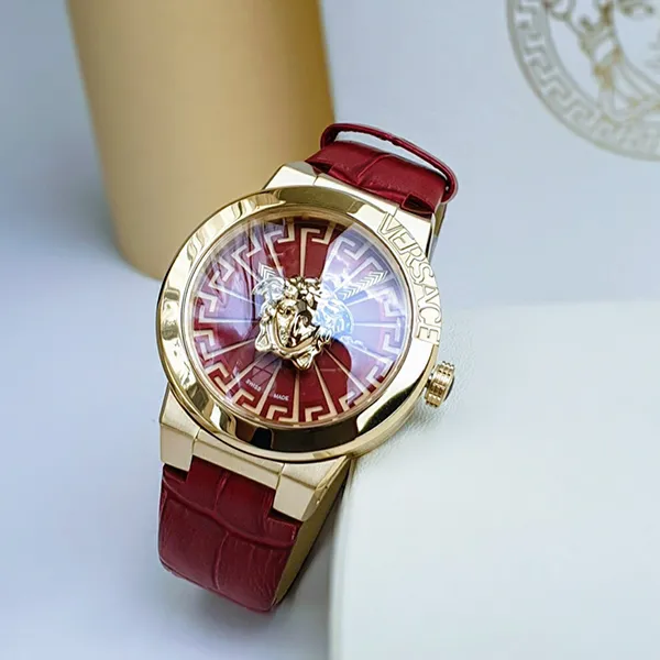 Đồng Hồ Nữ Versace Medusa Infinite Leather Watch 38mm VE3F00722 Màu Vàng Đỏ - Đồng hồ - Vua Hàng Hiệu