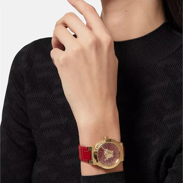 Đồng Hồ Nữ Versace Medusa Infinite Leather Watch 38mm VE3F00722 Màu Vàng Đỏ - Đồng hồ - Vua Hàng Hiệu