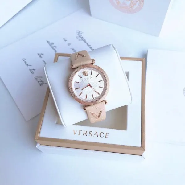 Đồng Hồ Nữ Versace V-Twist Light Rose Gold Watch 36mm VELS00419 Màu Trắng Be - Đồng hồ - Vua Hàng Hiệu