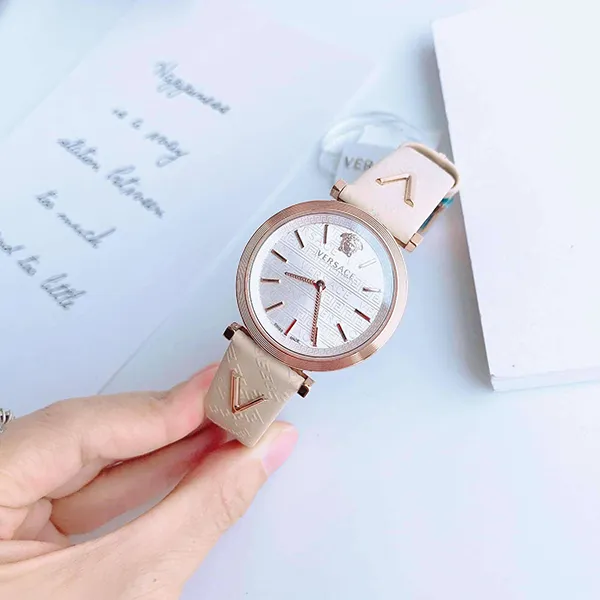 Đồng Hồ Nữ Versace V-Twist Light Rose Gold Watch 36mm VELS00419 Màu Trắng Be - Đồng hồ - Vua Hàng Hiệu