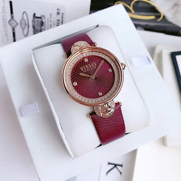 Đồng Hồ Nữ Versus Versace Victoria Harbour Watch VSP333421 Màu Đỏ Tía