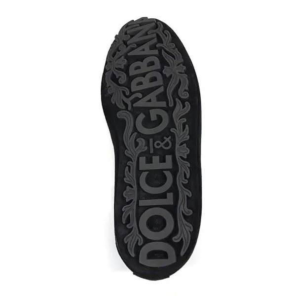 Giày Lười Dolce & Gabbana D&G Black Leather Crystal Gold Crown Loafers Shoes Màu Đen Size 42 - Giày - Vua Hàng Hiệu