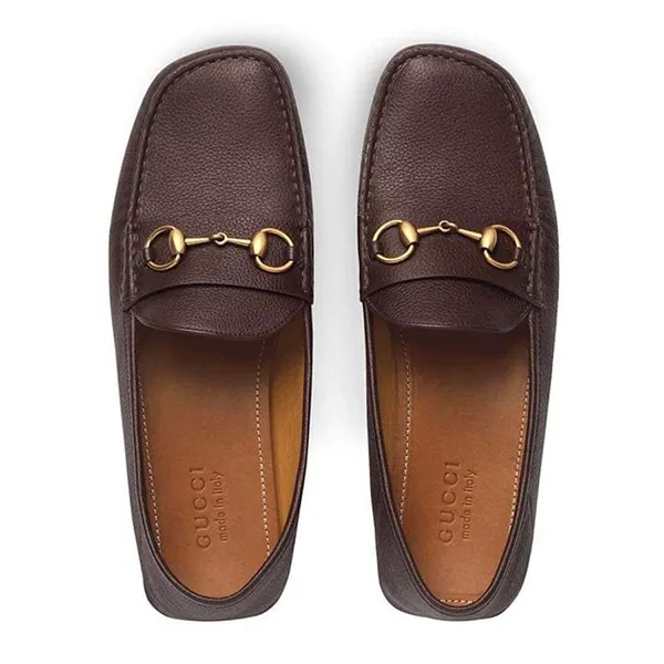 Giày Lười Gucci Brown Horsebit Men’s Leather Driver 548604-BXO00-2254 Màu Nâu Size 41.5 - Giày - Vua Hàng Hiệu