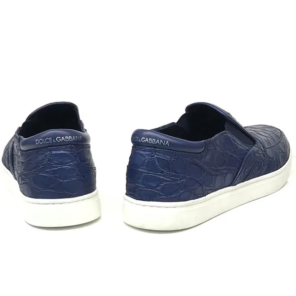 Giày Slip On Dolce & Gabbana D&G Crocodile Trainers Màu Xanh Đậm Size 6.5 - Giày - Vua Hàng Hiệu