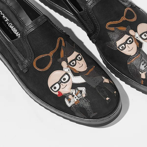 Giày Slip On Nam Dolce & Gabbana D&G A50059 Màu Đen Size 40