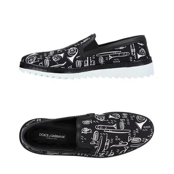 Giày Slip On Nam Dolce & Gabbana D&G Black Footwear Màu Đen Size 39.5 - Giày - Vua Hàng Hiệu