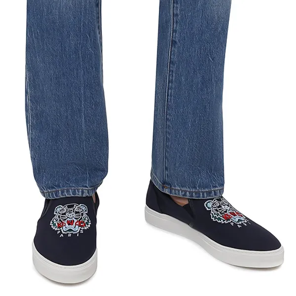 Giày Slip On Nam Kenzo Navy Blue K-Skate FB65SN100F71 Màu Xanh Navy Size 41