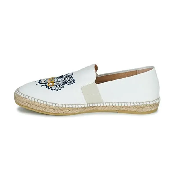 Giày Slip-On Nam Kenzo 21FW Tiger Espadu Slip-On 5ES188 F71 01B 5ES188F7101B Màu Trắng Họa Tiết Size 42