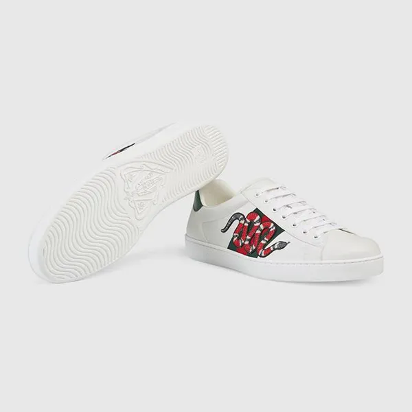 Giày Sneaker Gucci Ace Embroidered 456230 Màu Trắng Size 4.5 - 4
