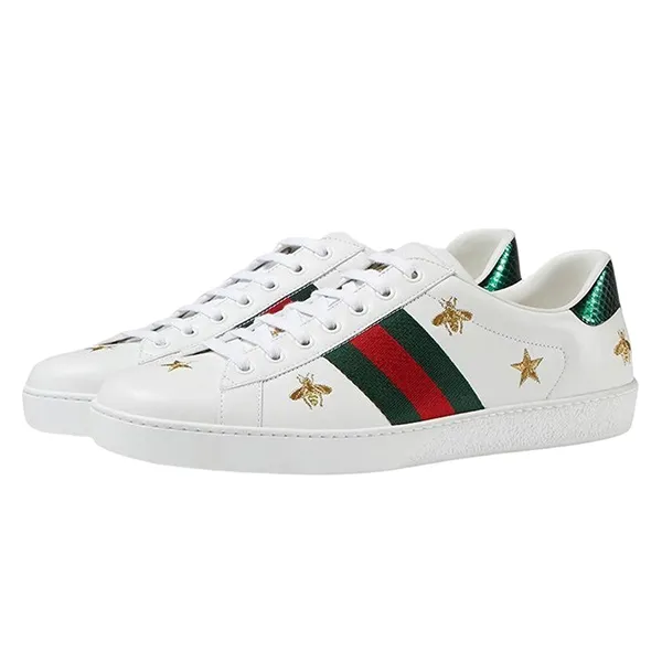 Giày Sneaker Gucci Men's Ace Embroidered Màu Trắng Size 43