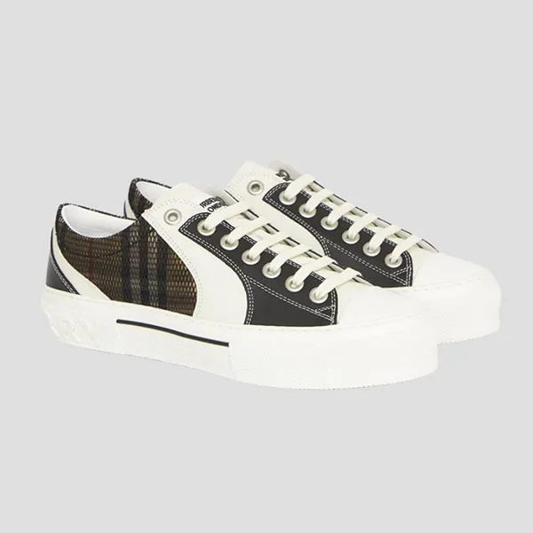 Giày Sneaker Nam Burberry Black & White With Vintage Check 8065448 A7250 Màu Đen Trắng Size 42 - Giày - Vua Hàng Hiệu