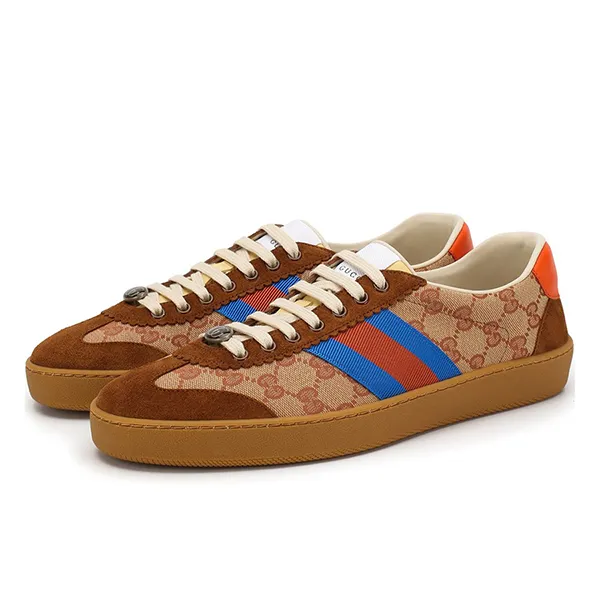 Giày Sneaker Nam Gucci Casual 521682 Màu Nâu Be Size 7.5