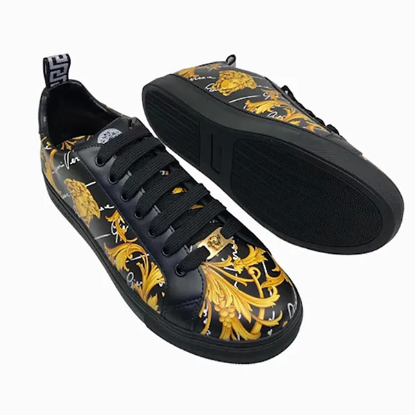 Giày Sneaker Nam Versace Barocco Print Low Top 1002778 Màu Đen Vàng Size 40 - Giày - Vua Hàng Hiệu