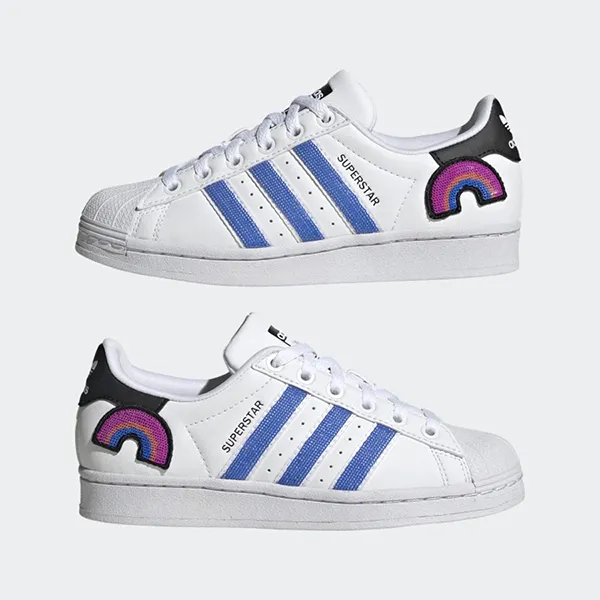 Giày Sneaker Nữ Adidas Superstar Pulse Blue GV8978 Màu Trắng Size 38.5