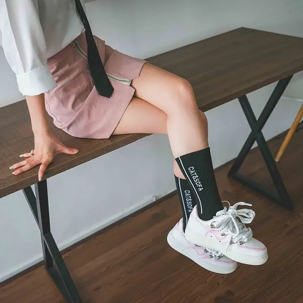 Giày Sneaker Unisex Cat & Sofa AC205 White Pink Màu Trắng Hồng - Giày - Vua Hàng Hiệu