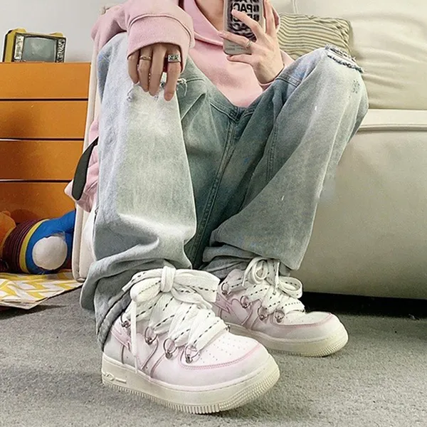 Giày Sneaker Unisex Cat & Sofa AC205 White Pink Màu Trắng Hồng - Giày - Vua Hàng Hiệu